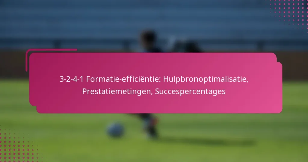 3-2-4-1 Formatie-efficiëntie: Hulpbronoptimalisatie, Prestatiemetingen, Succespercentages