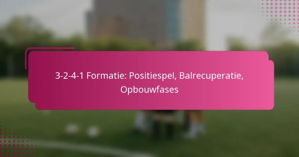 3-2-4-1 Formatie: Positiespel, Balrecuperatie, Opbouwfases