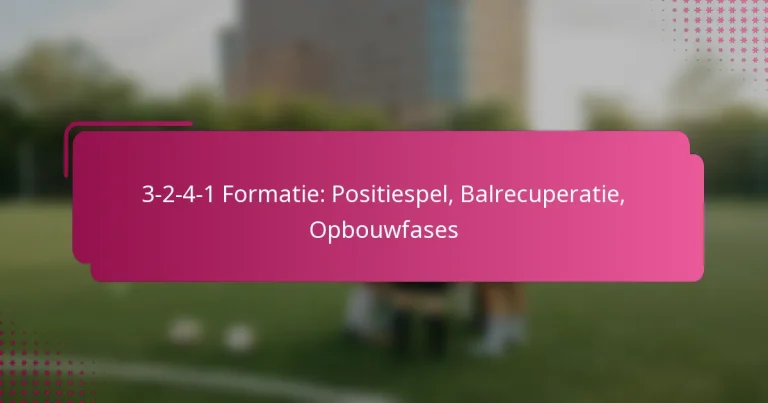 3-2-4-1 Formatie: Positiespel, Balrecuperatie, Opbouwfases