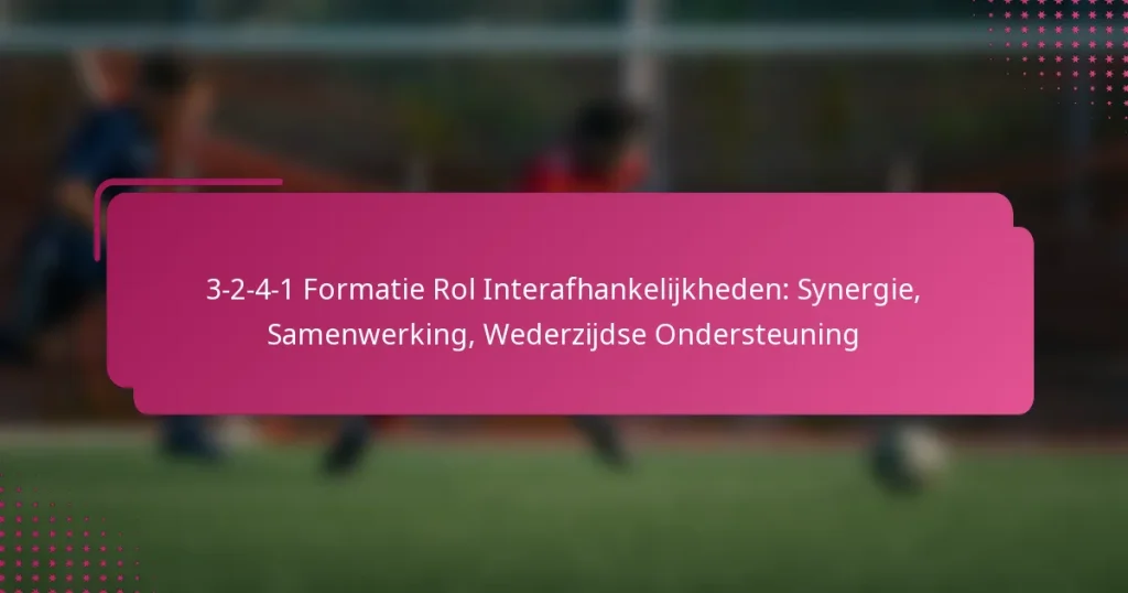 3-2-4-1 Formatie Rol Interafhankelijkheden: Synergie, Samenwerking, Wederzijdse Ondersteuning