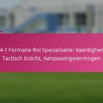 3-2-4-1 Formatie Rol Specialisatie: Vaardigheden, Tactisch Inzicht, Aanpassingsvermogen
