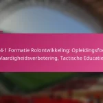 3-2-4-1 Formatie Rolontwikkeling: Opleidingsfocus, Vaardigheidsverbetering, Tactische Educatie