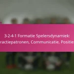 3-2-4-1 Formatie Spelersdynamiek: Interactiepatronen, Communicatie, Positiespel