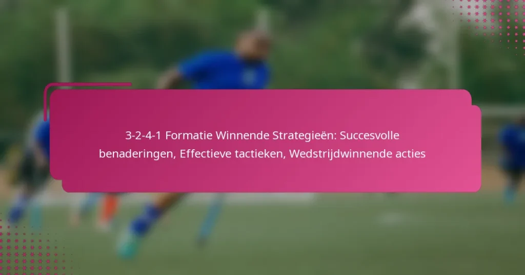 3-2-4-1 Formatie Winnende Strategieën: Succesvolle benaderingen, Effectieve tactieken, Wedstrijdwinnende acties