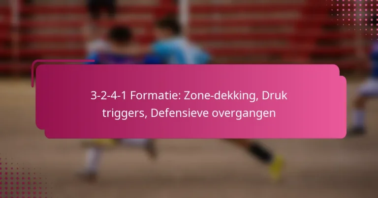 3-2-4-1 Formatie: Zone-dekking, Druk triggers, Defensieve overgangen
