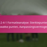 3-2-4-1 Formatieanalyse: Sterktepunten, Zwakke punten, Aanpassingsvermogen