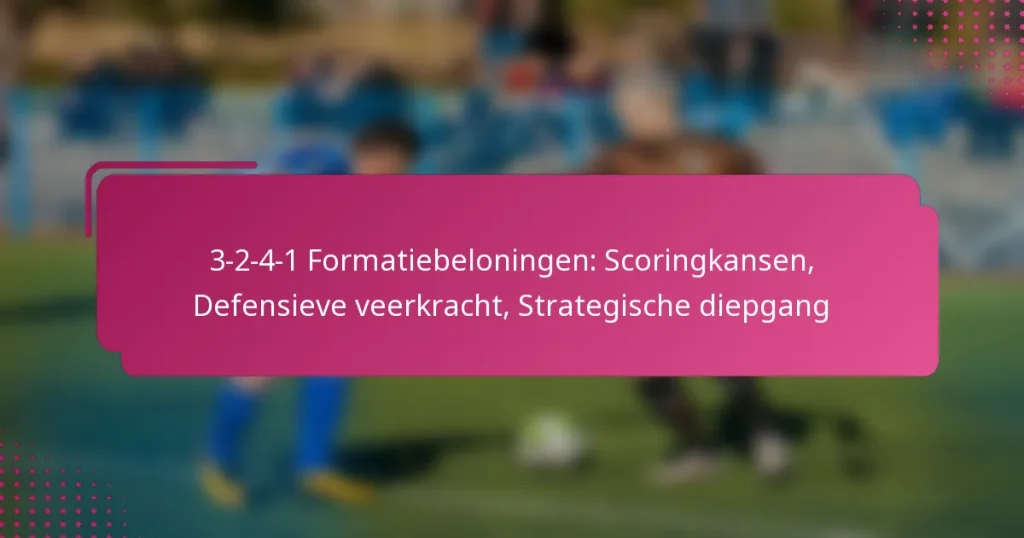 3-2-4-1 Formatiebeloningen: Scoringkansen, Defensieve veerkracht, Strategische diepgang