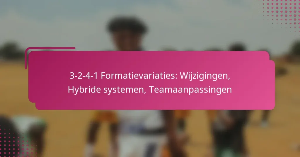 3-2-4-1 Formatievariaties: Wijzigingen, Hybride systemen, Teamaanpassingen