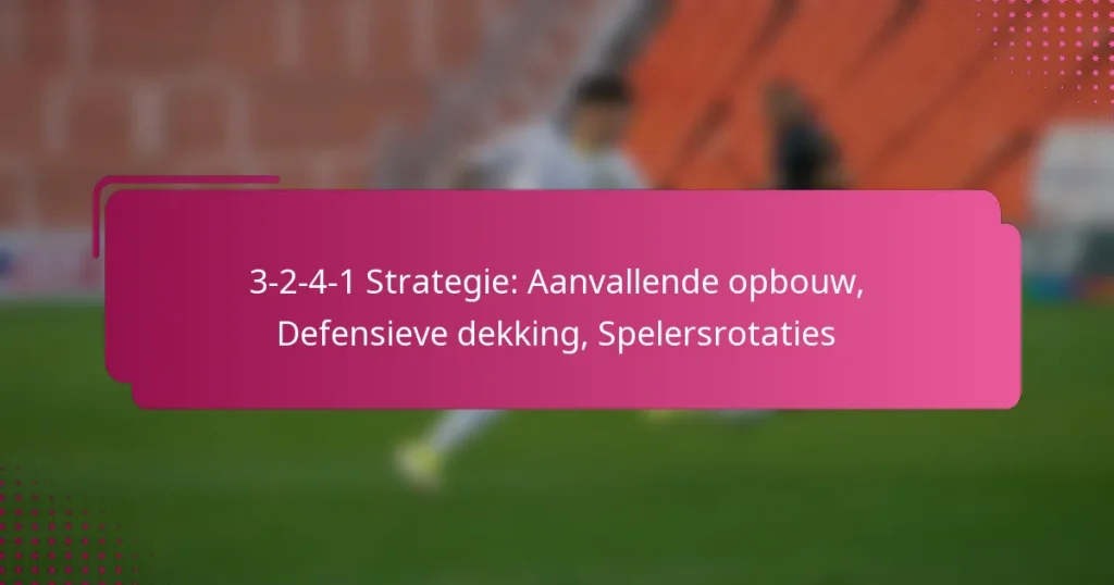 3-2-4-1 Strategie: Aanvallende opbouw, Defensieve dekking, Spelersrotaties