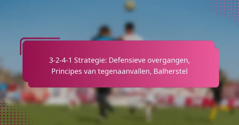 3-2-4-1 Strategie: Defensieve overgangen, Principes van tegenaanvallen, Balherstel