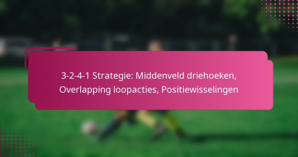 3-2-4-1 Strategie: Middenveld driehoeken, Overlapping loopacties, Positiewisselingen