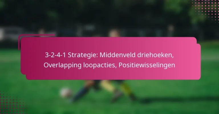 3-2-4-1 Strategie: Middenveld driehoeken, Overlapping loopacties, Positiewisselingen