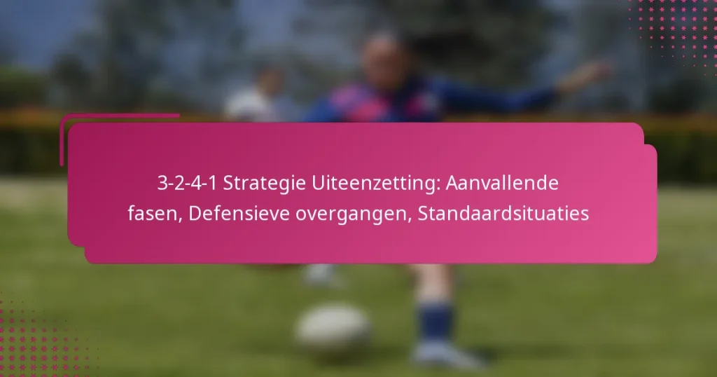 3-2-4-1 Strategie Uiteenzetting: Aanvallende fasen, Defensieve overgangen, Standaardsituaties