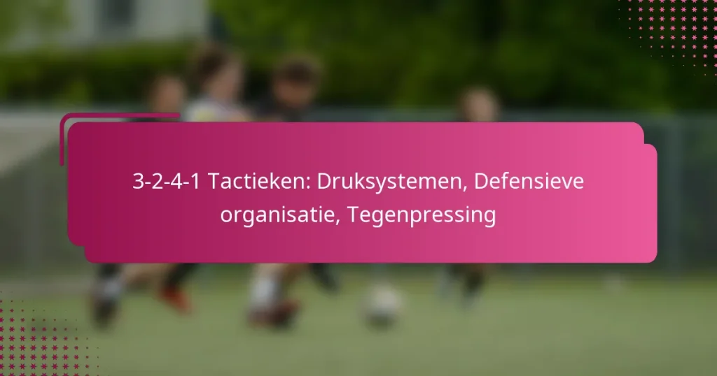 3-2-4-1 Tactieken: Druksystemen, Defensieve organisatie, Tegenpressing