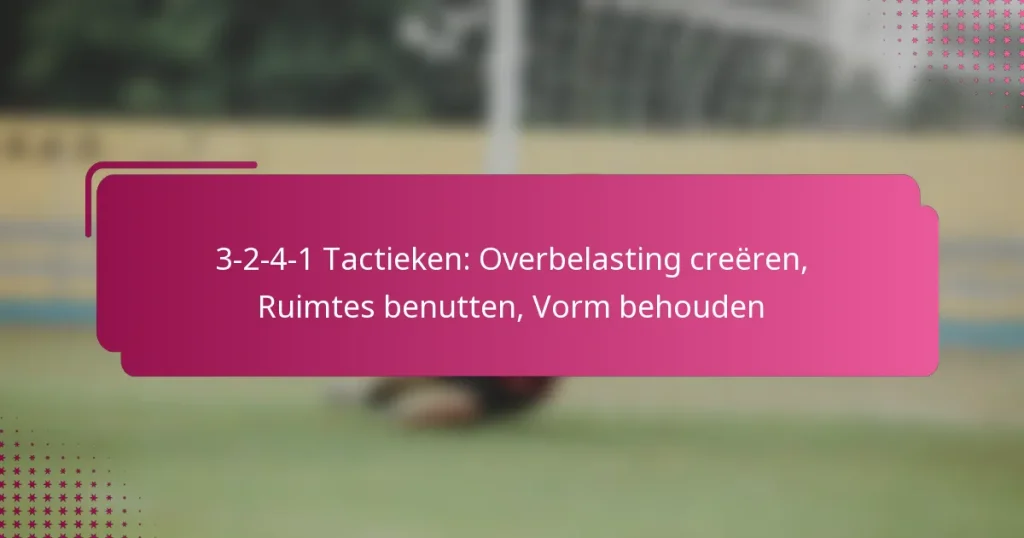 3-2-4-1 Tactieken: Overbelasting creëren, Ruimtes benutten, Vorm behouden