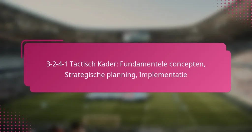 3-2-4-1 Tactisch Kader: Fundamentele concepten, Strategische planning, Implementatie