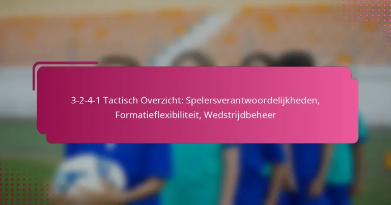 3-2-4-1 Tactisch Overzicht: Spelersverantwoordelijkheden, Formatieflexibiliteit, Wedstrijdbeheer
