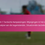 3-2-4-1 Tactische Aanpassingen: Wijzigingen in het spel, Analyse van de tegenstander, Situationele tactieken