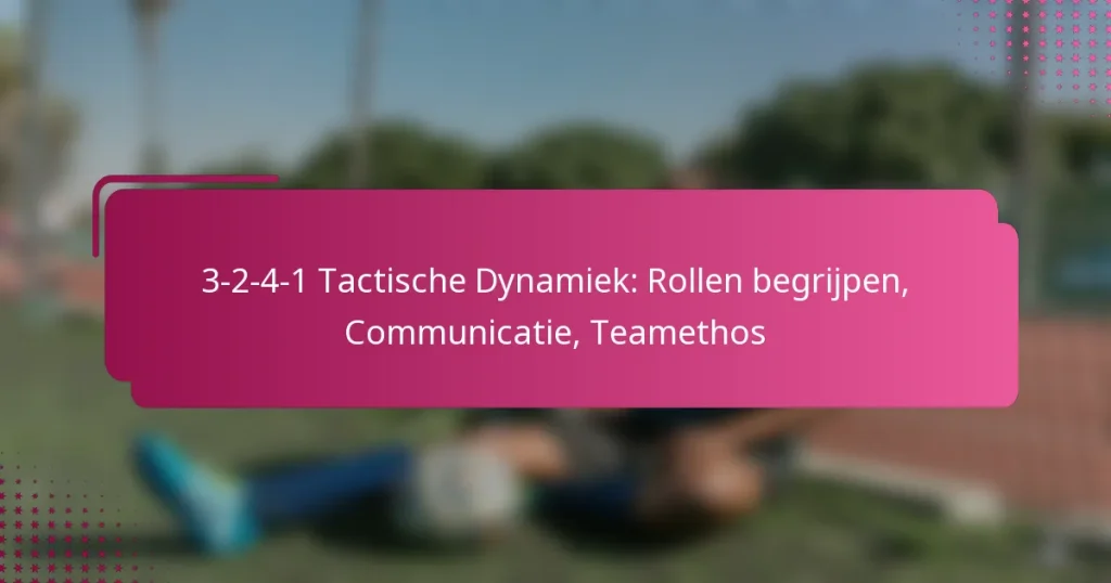 3-2-4-1 Tactische Dynamiek: Rollen begrijpen, Communicatie, Teamethos