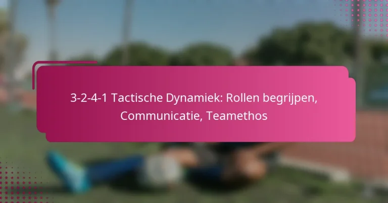 3-2-4-1 Tactische Dynamiek: Rollen begrijpen, Communicatie, Teamethos
