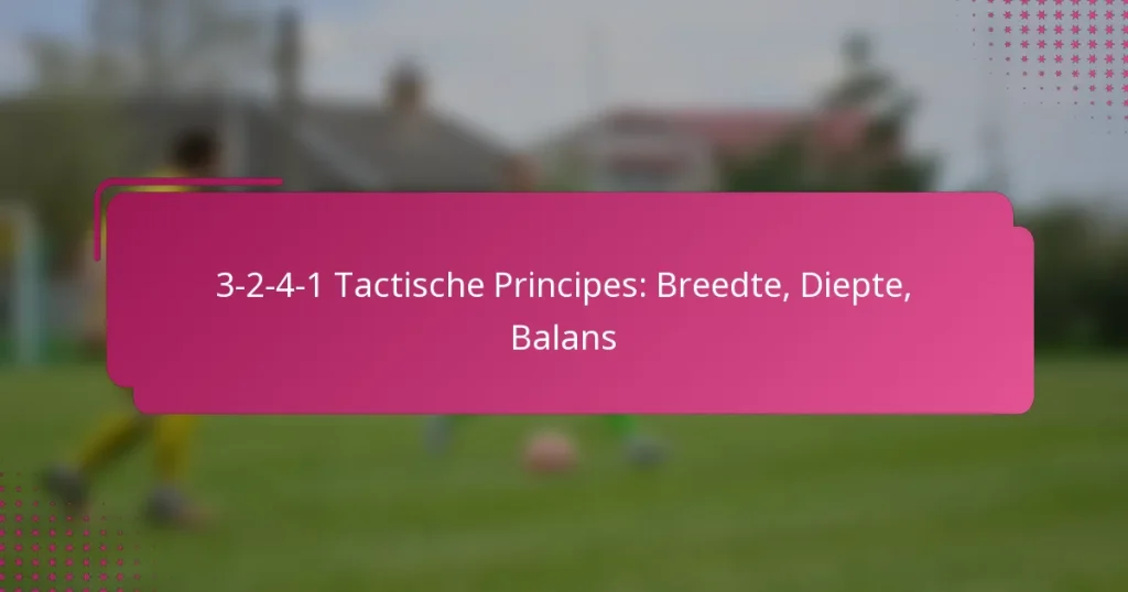 3-2-4-1 Tactische Principes: Breedte, Diepte, Balans