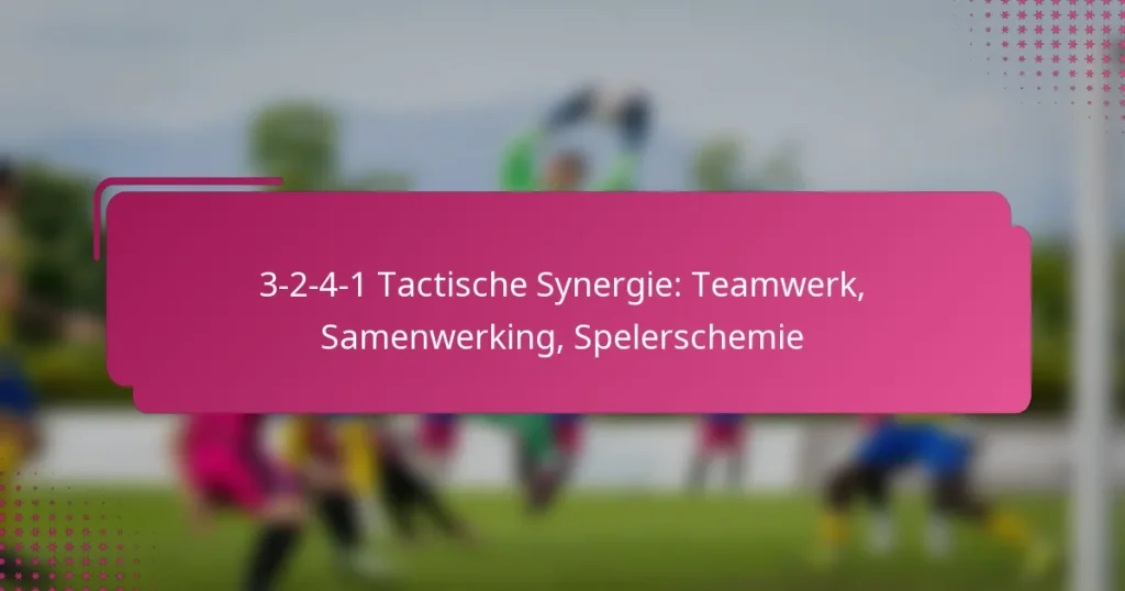 3-2-4-1 Tactische Synergie: Teamwerk, Samenwerking, Spelerschemie