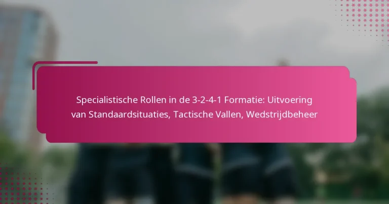 Specialistische Rollen in de 3-2-4-1 Formatie: Uitvoering van Standaardsituaties, Tactische Vallen, Wedstrijdbeheer
